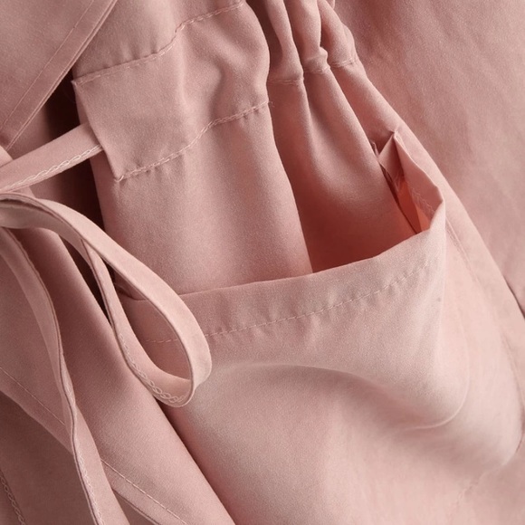 COPY - Light Pink Solid Drawstring Waist Hooded Jacket🎀 - Picture 8 of 11